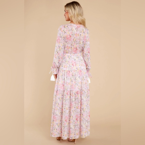 🌸 Natural Splendor Lavender Floral Print Maxi Dress🌸 - Picture 2 of 8